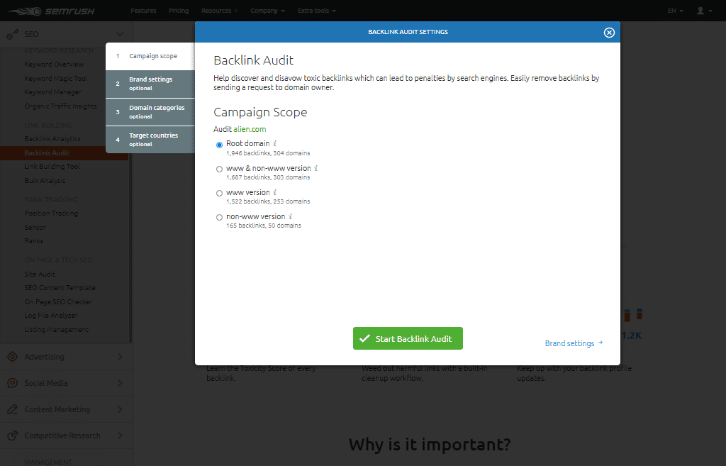 Semrush Unbiased Review With Alternative (30 days free Trial) 16 Backlink Audit with Semrush