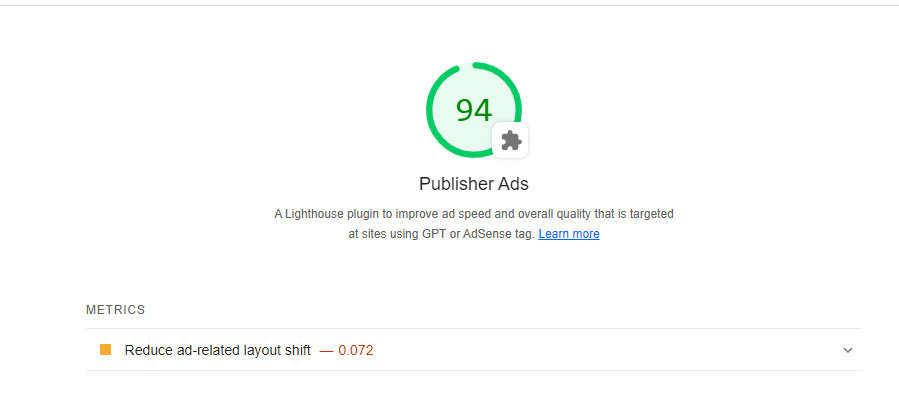 CLS - pubfuture Ad relelated layout shift